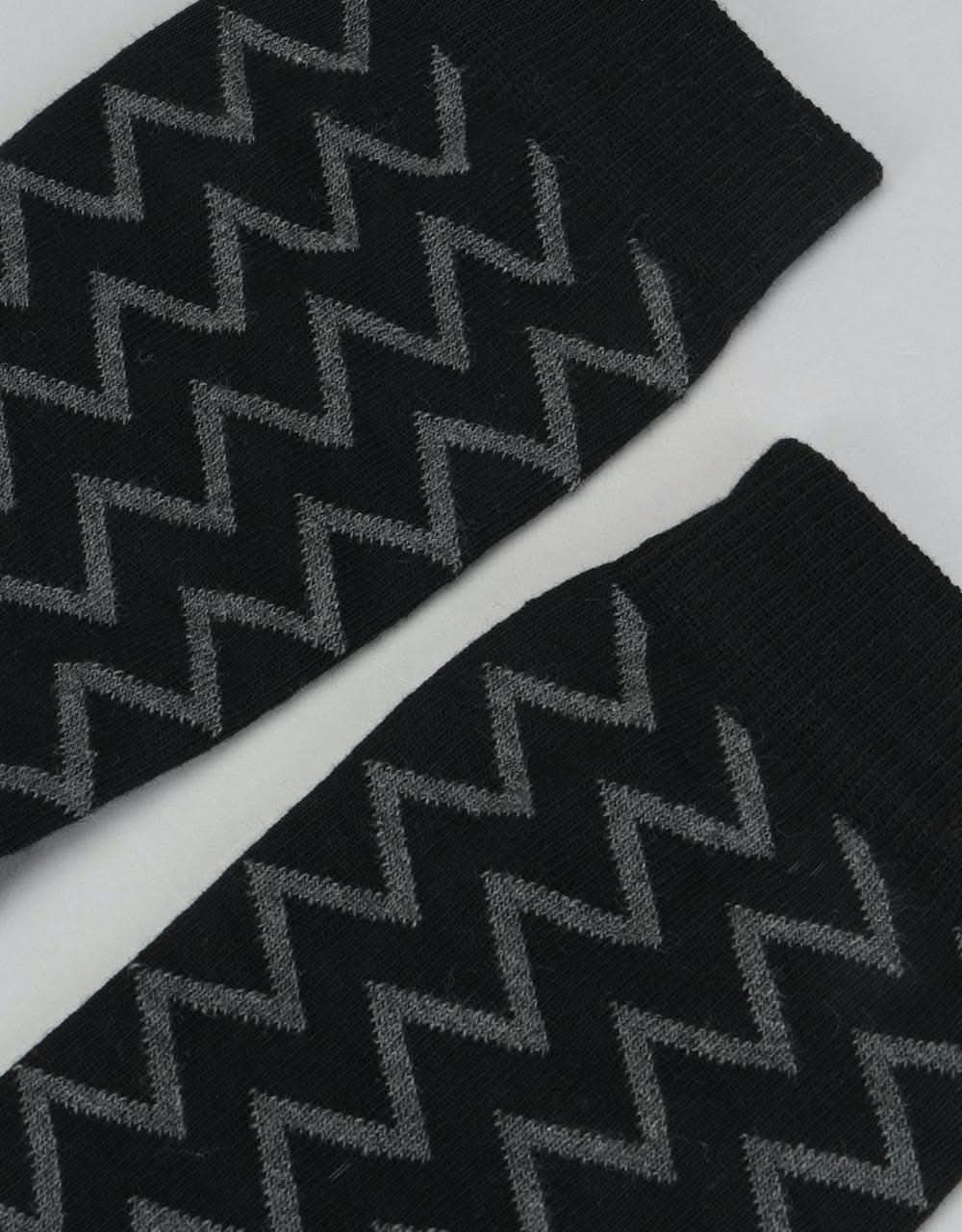 Route One Zig-Zag Socks - Black/Grey