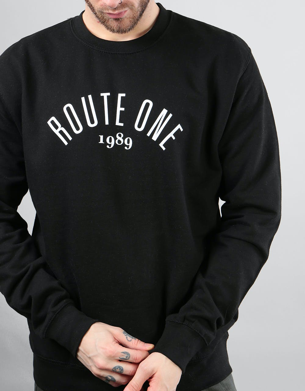 Route One Logo Sweatshirt - Black