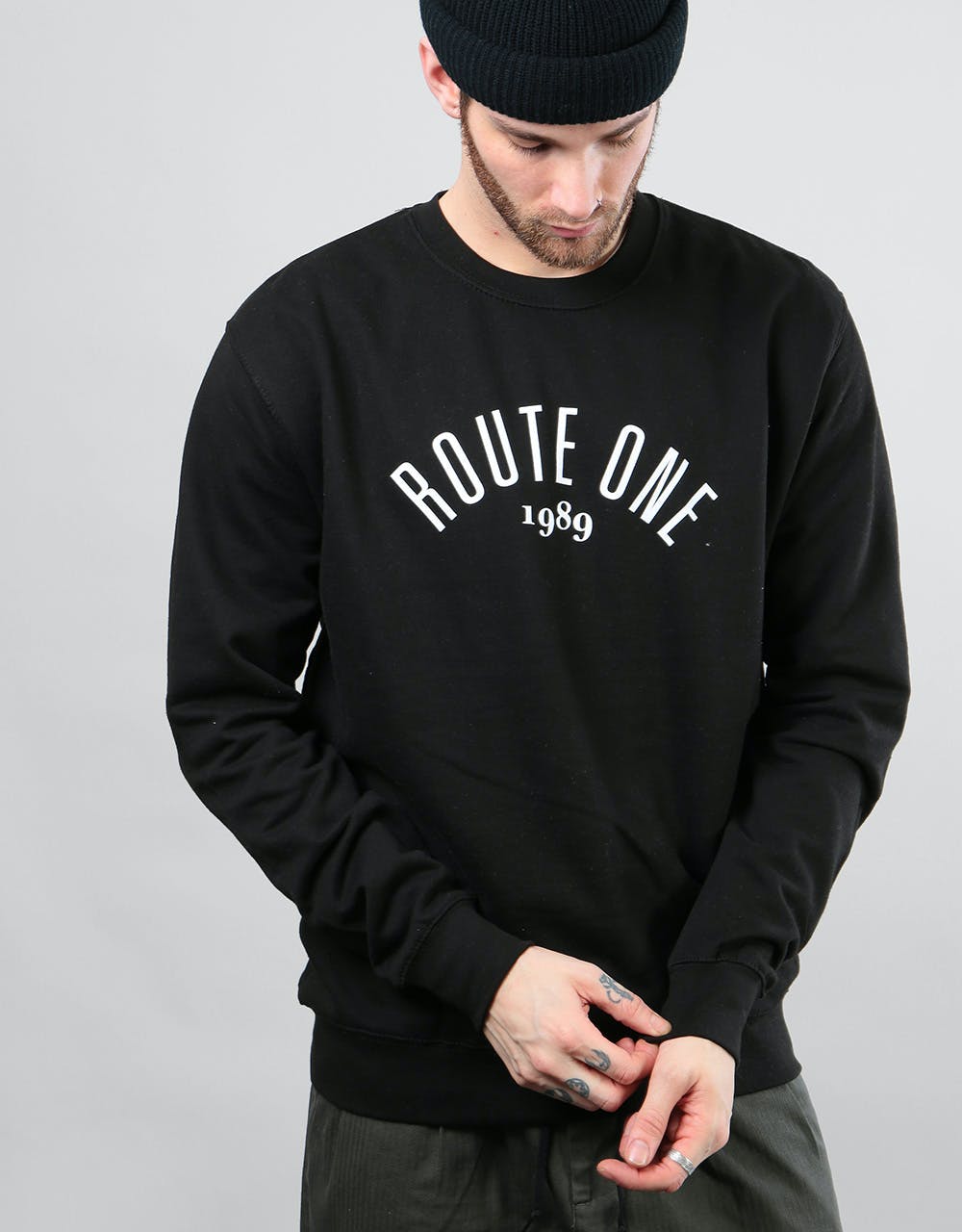 Route One Logo Sweatshirt - Black