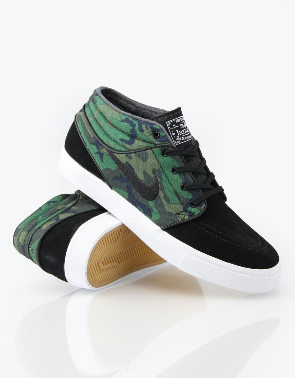 Nike SB Zoom Stefan Janoski Mid Skate Shoes - Black/Iguana
