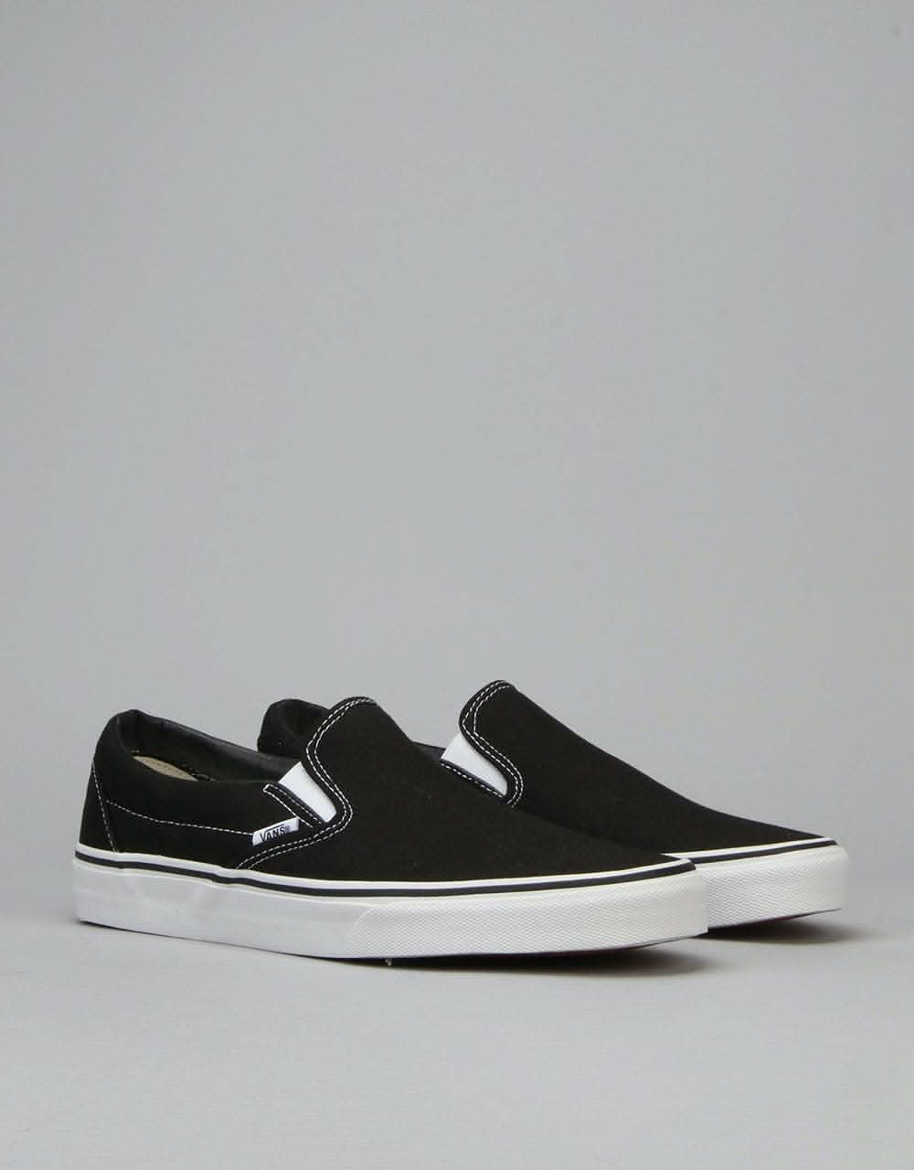 Vans Classic Slip On Skate Shoes - Black/White