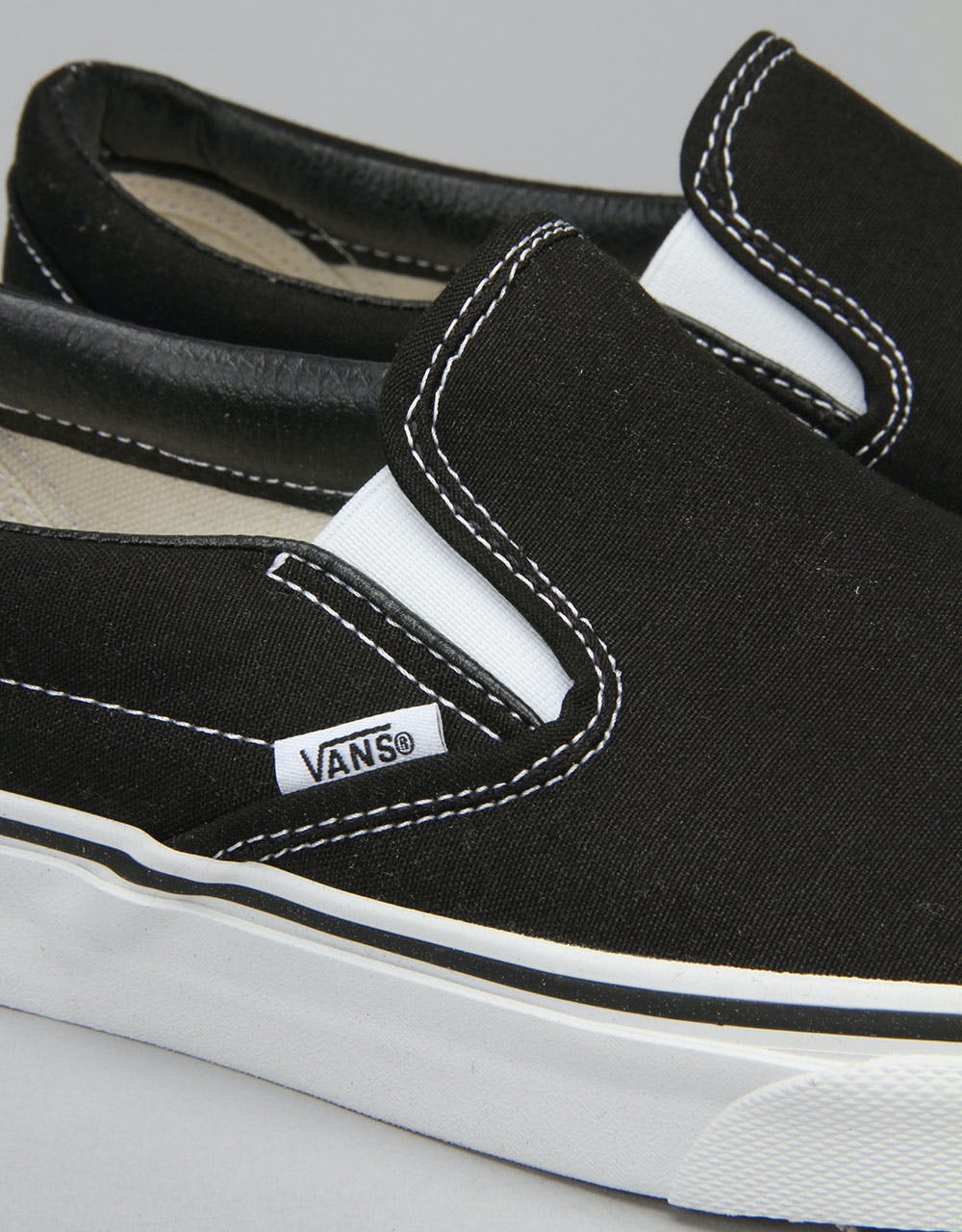 Vans Classic Slip On Skate Shoes - Black/White