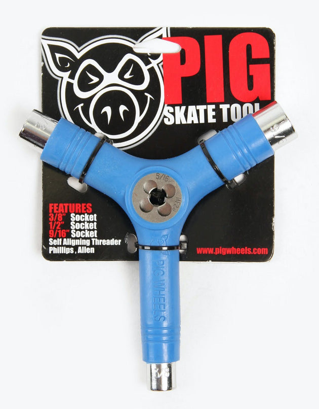 Pig Tri-Socket Skate Tool - Blue
