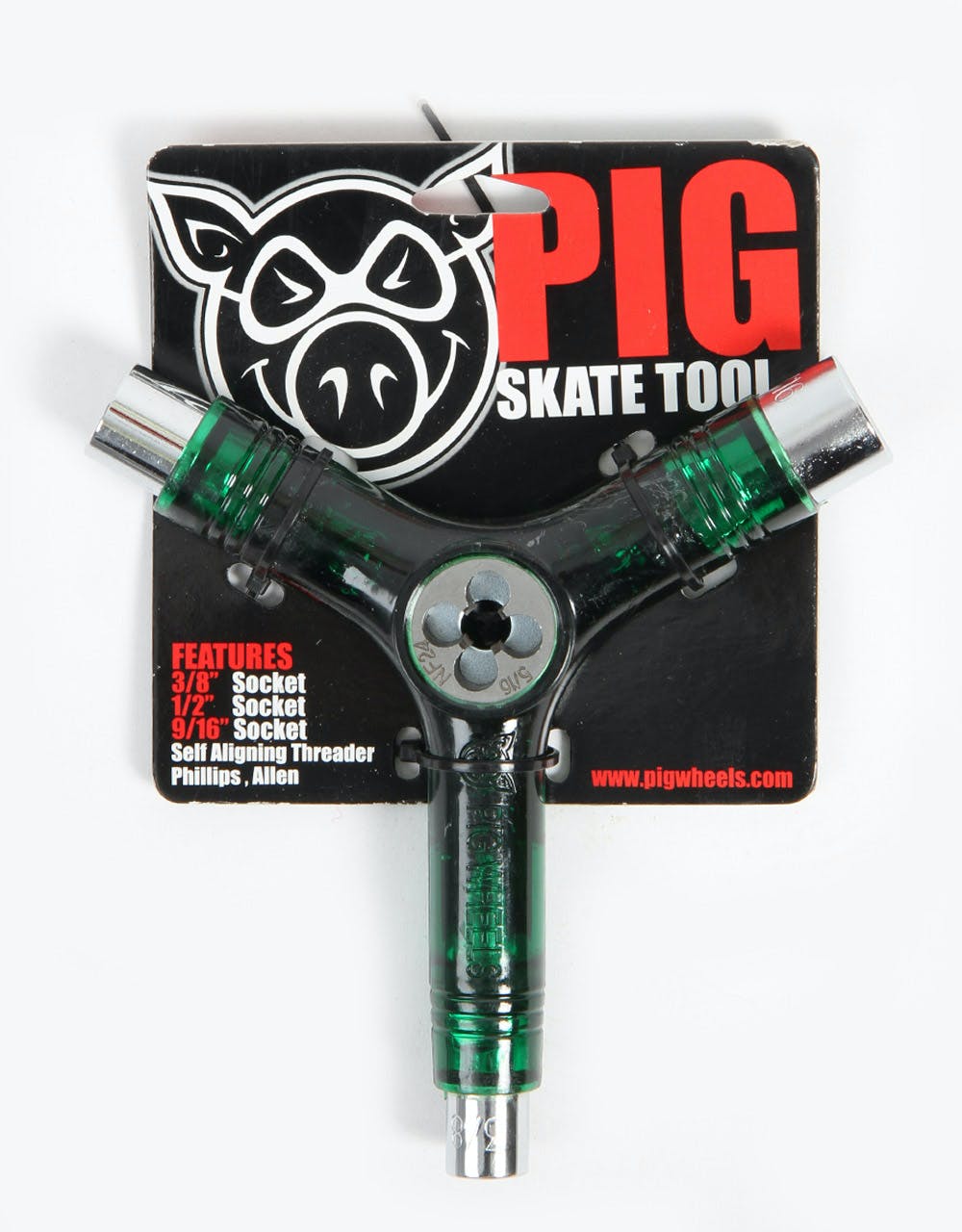 Pig Tri-Socket Skate Tool - Green