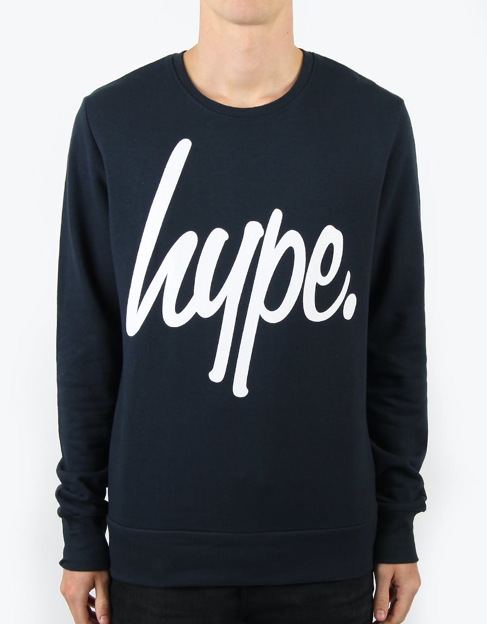 Hype Script Sweatshirt - Navy/White