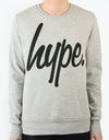 Hype Script Sweatshirt - Heather Grey/Black