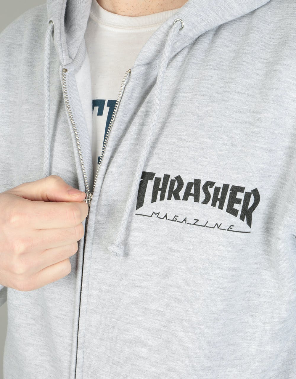 Thrasher Skate Mag Zip Hoodie - Heather Grey