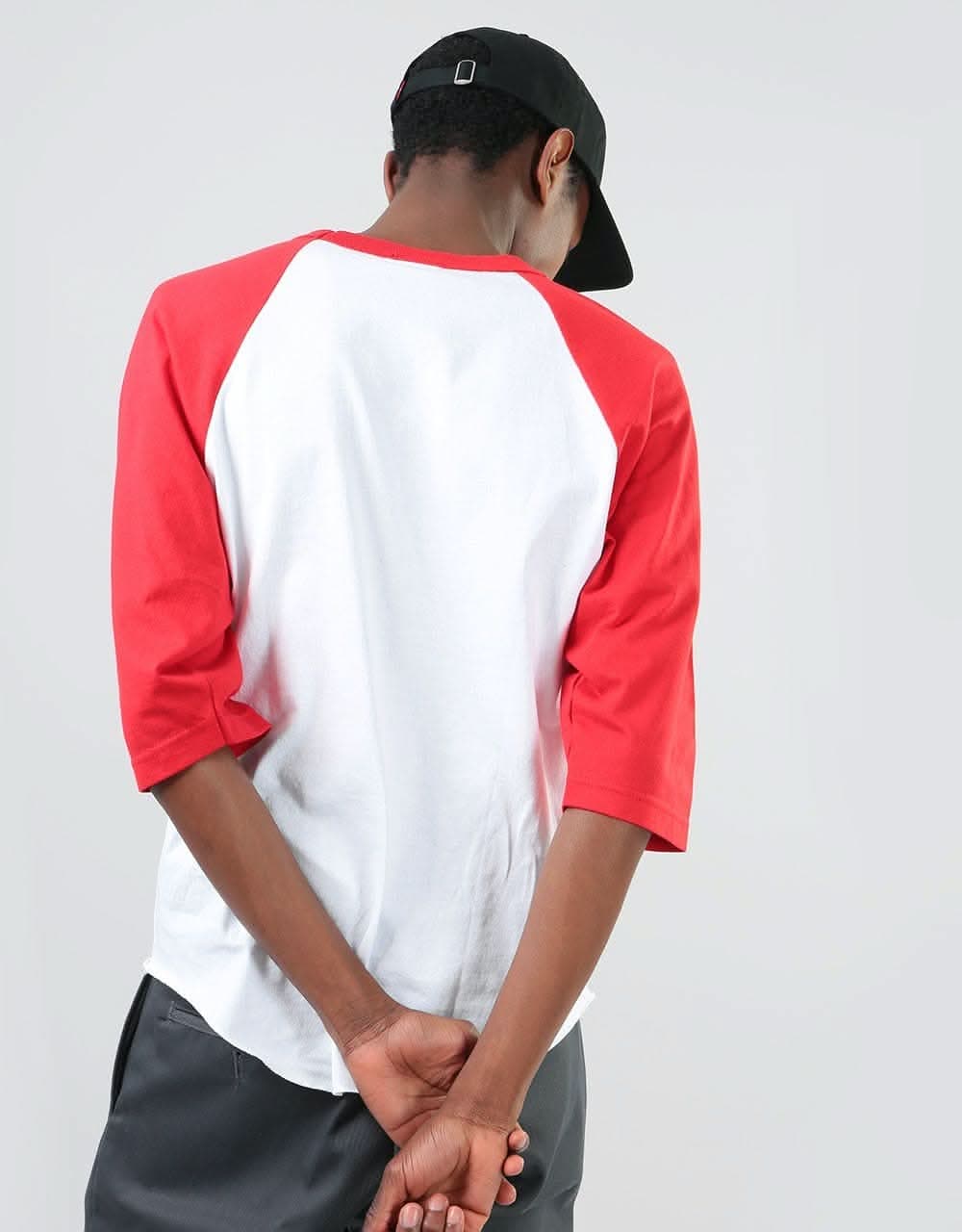 Thrasher Skate and Destroy Raglan T-Shirt - White/Red