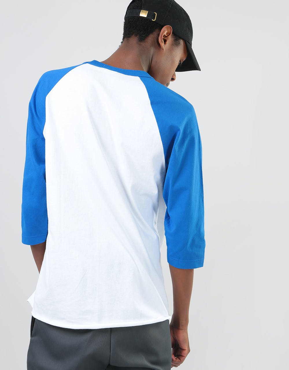 Thrasher Skategoat Raglan T-Shirt - White/Blue