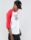 Thrasher Skategoat Raglan T-Shirt - White/Red