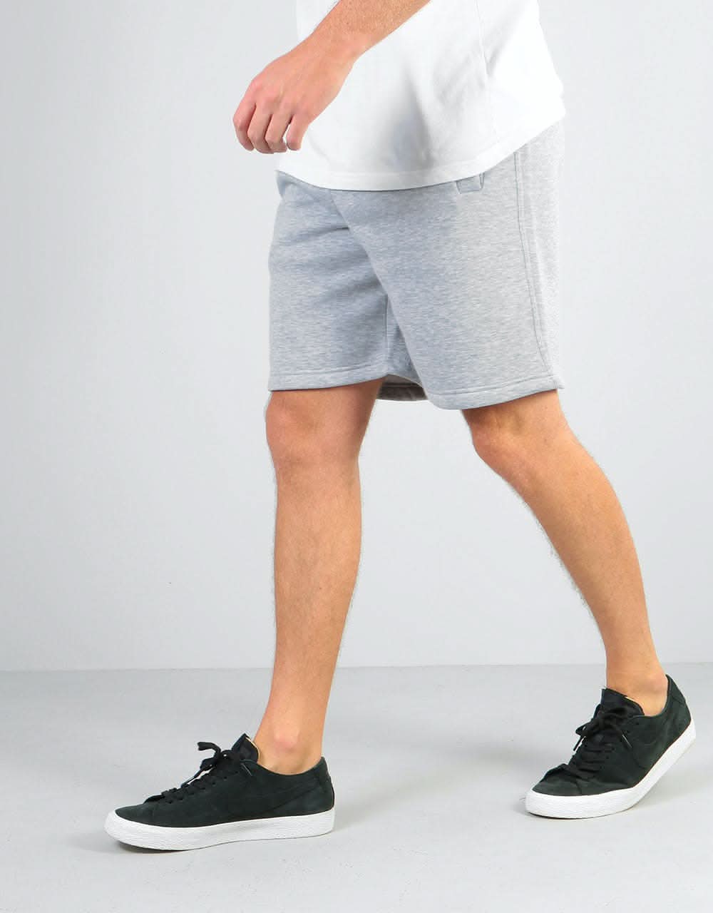 Route One Sweat Shorts - Light Grey Marl