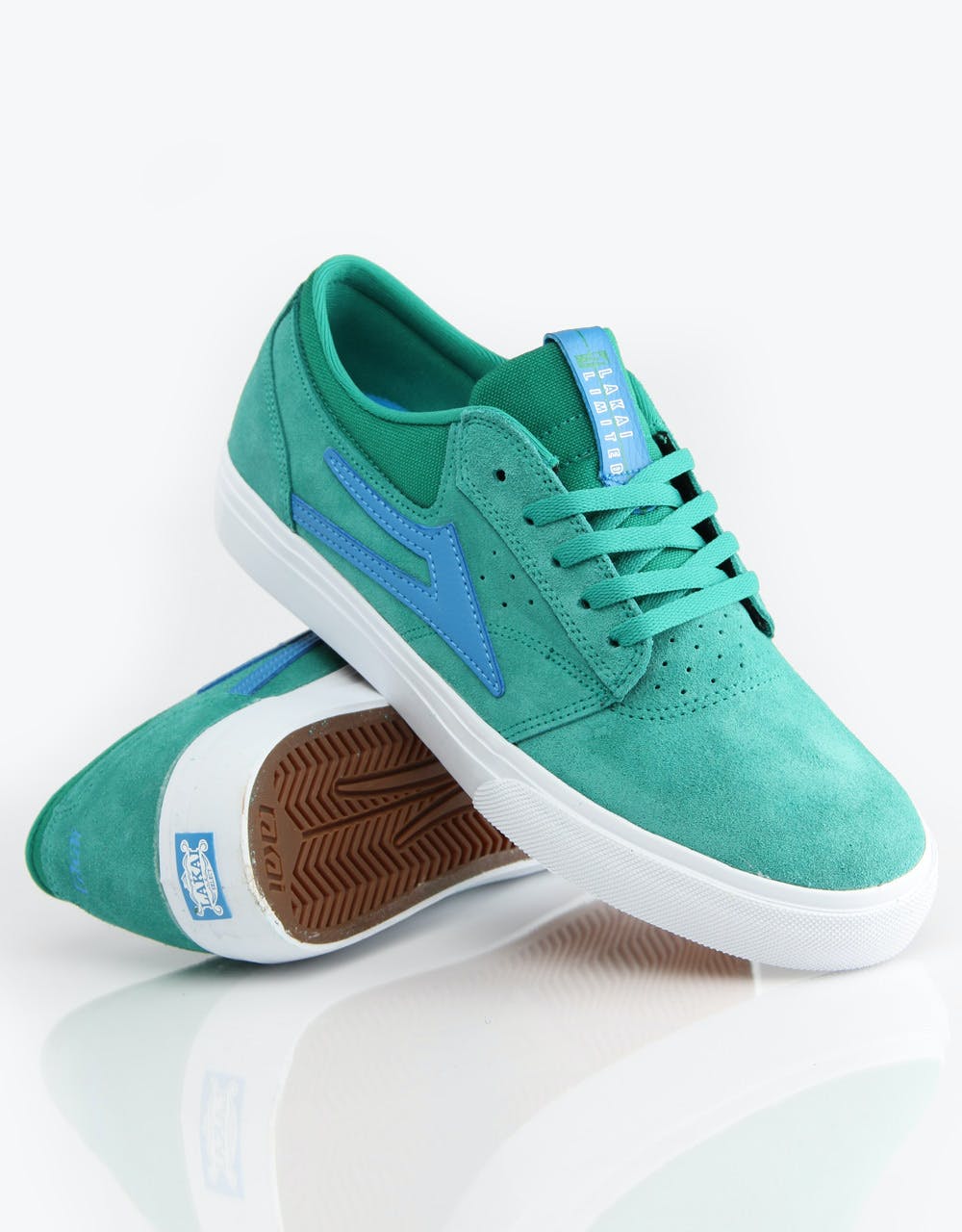 Lakai Griffin Skate Shoes - Green/Blue/Suede