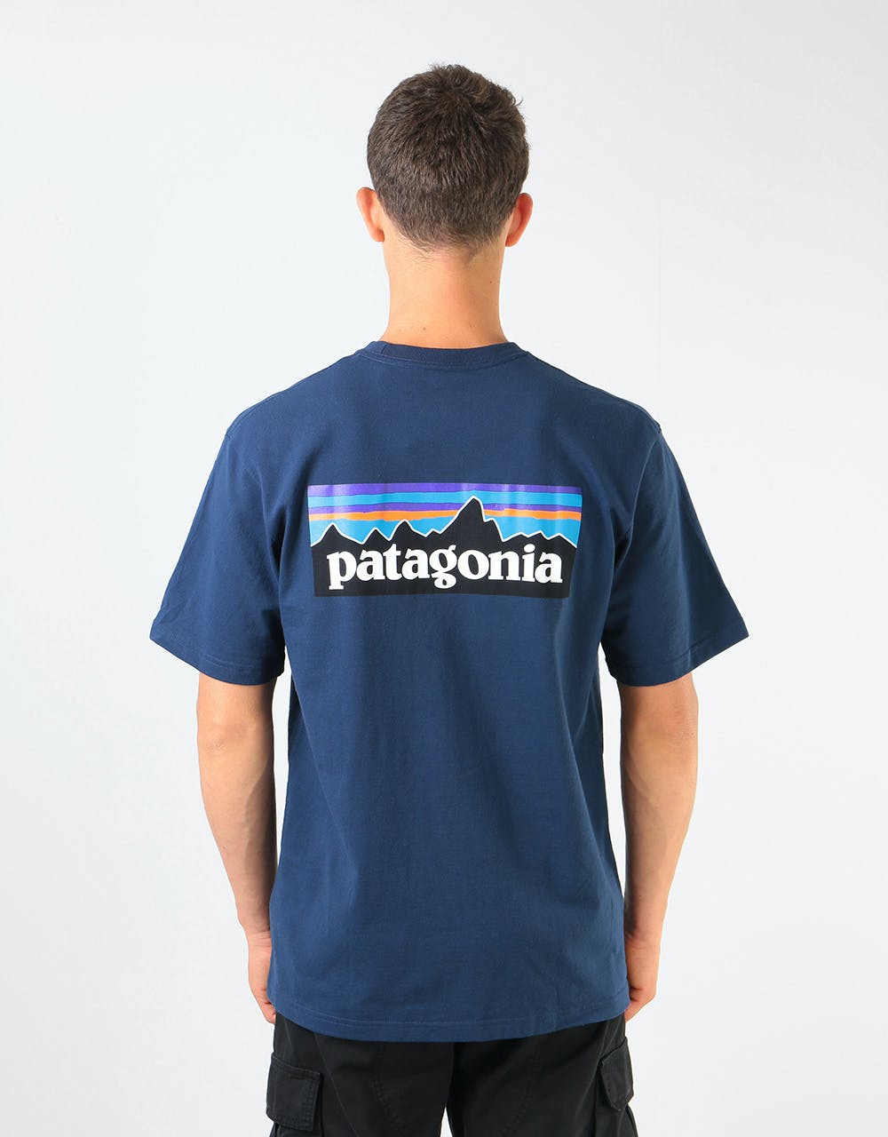 Patagonia P-6 Logo T-Shirt - Classic Navy