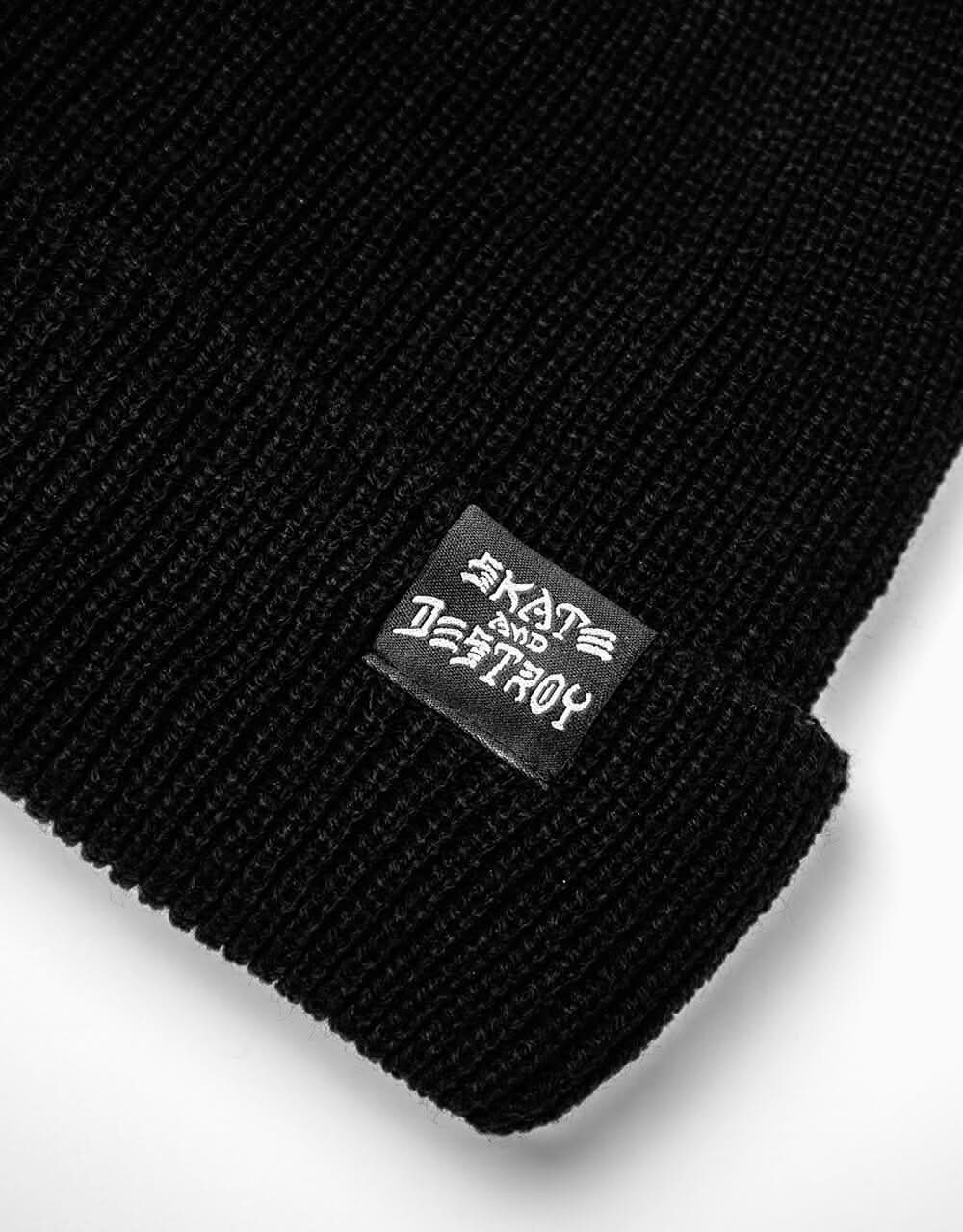 Thrasher Skate and Destroy Beanie - Black