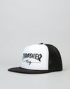 Thrasher Mag Logo Mesh Snapback Cap - Black/White