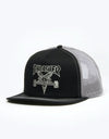 Thrasher SK8 Goat Embroidered Mesh Snapback Cap - Black/Grey