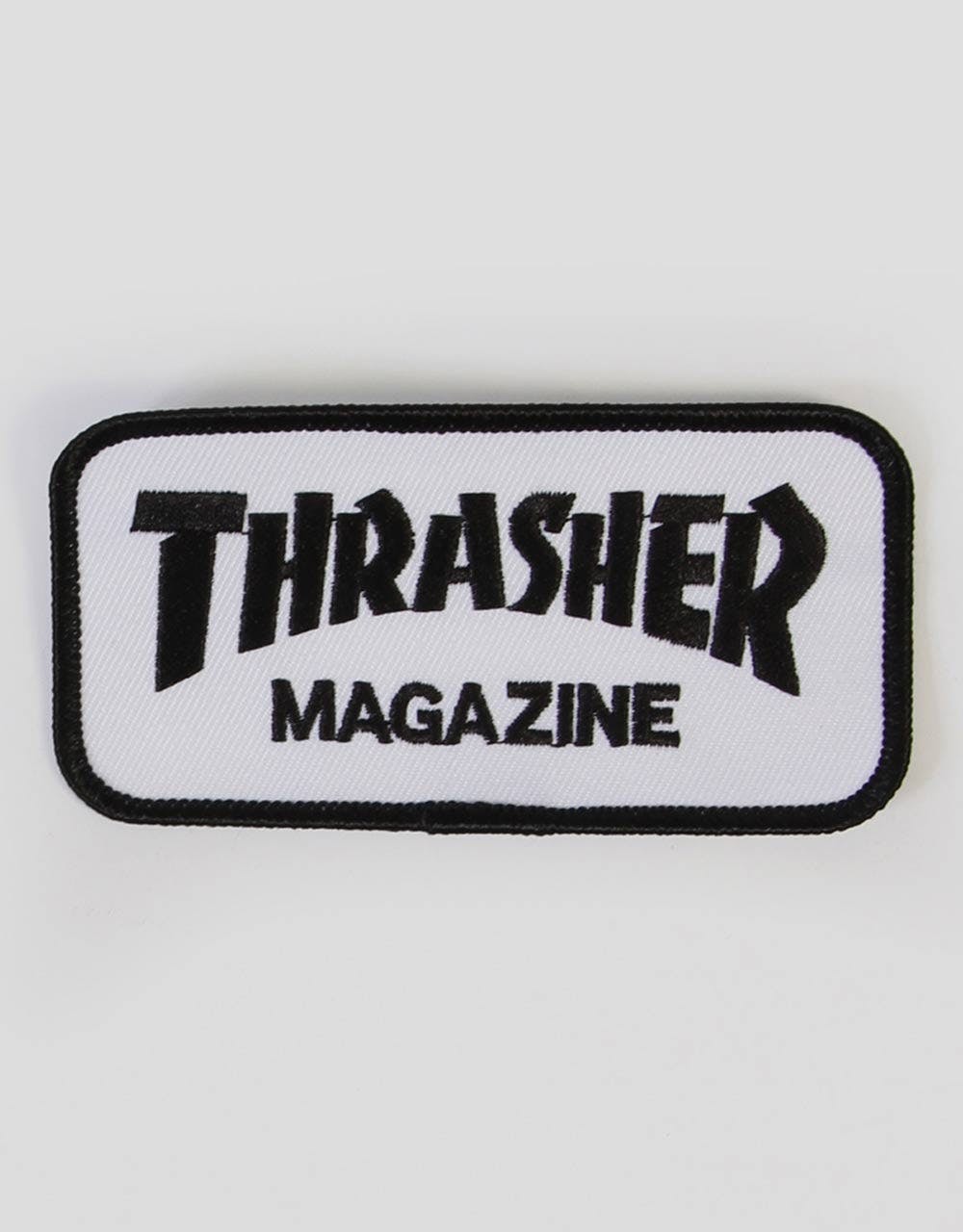Thrasher Magazine Logo Patch - White/Black
