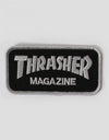 Thrasher Magazine Logo Patch - Black/Silver