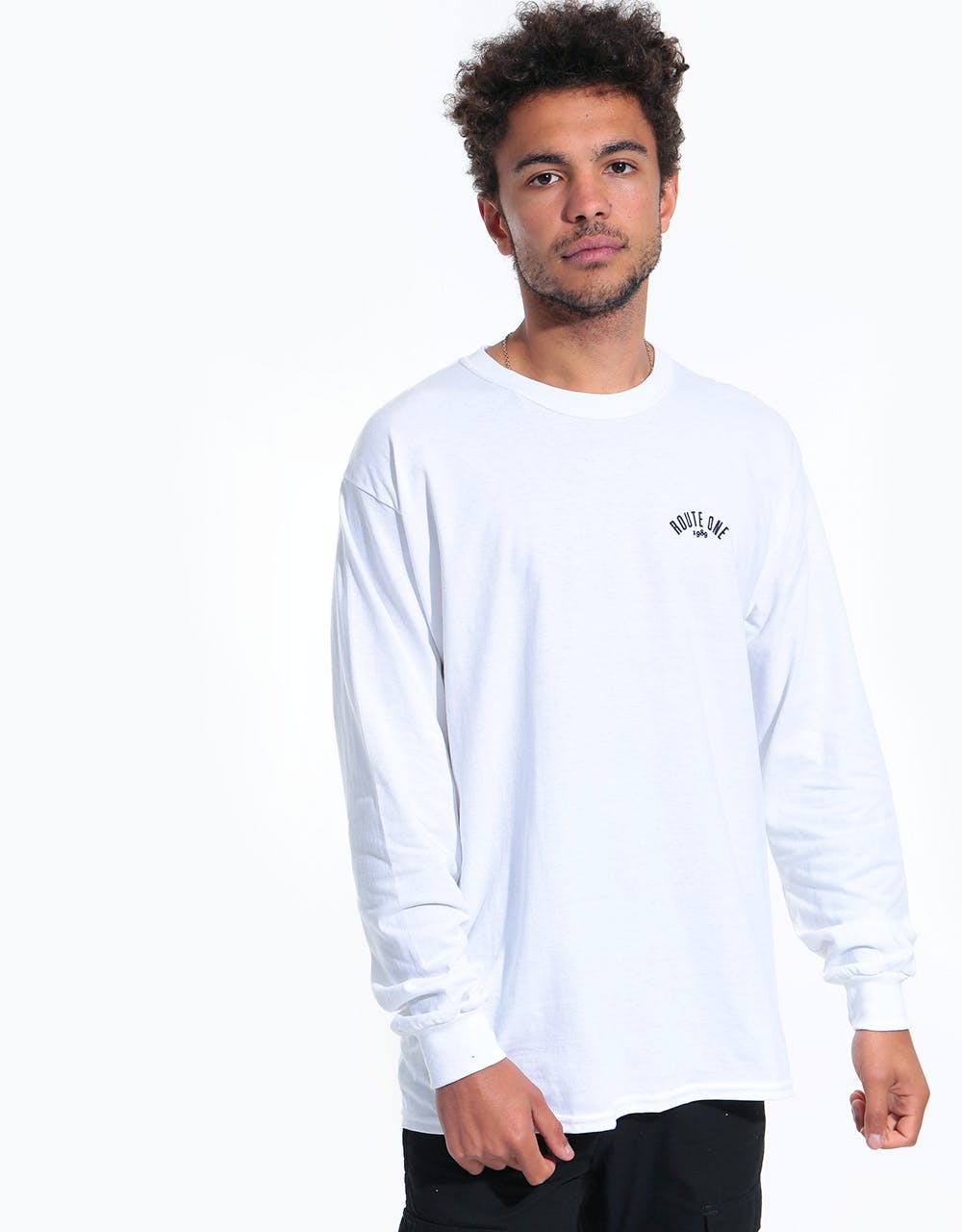 Route One Four Corners LS T-Shirt - White