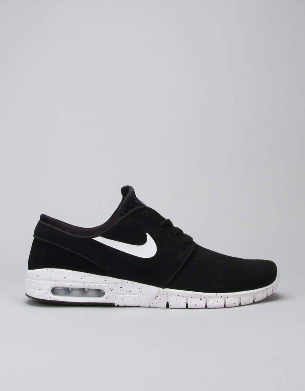 Nike sb stefan janoski max black  and  white shoes Clearance