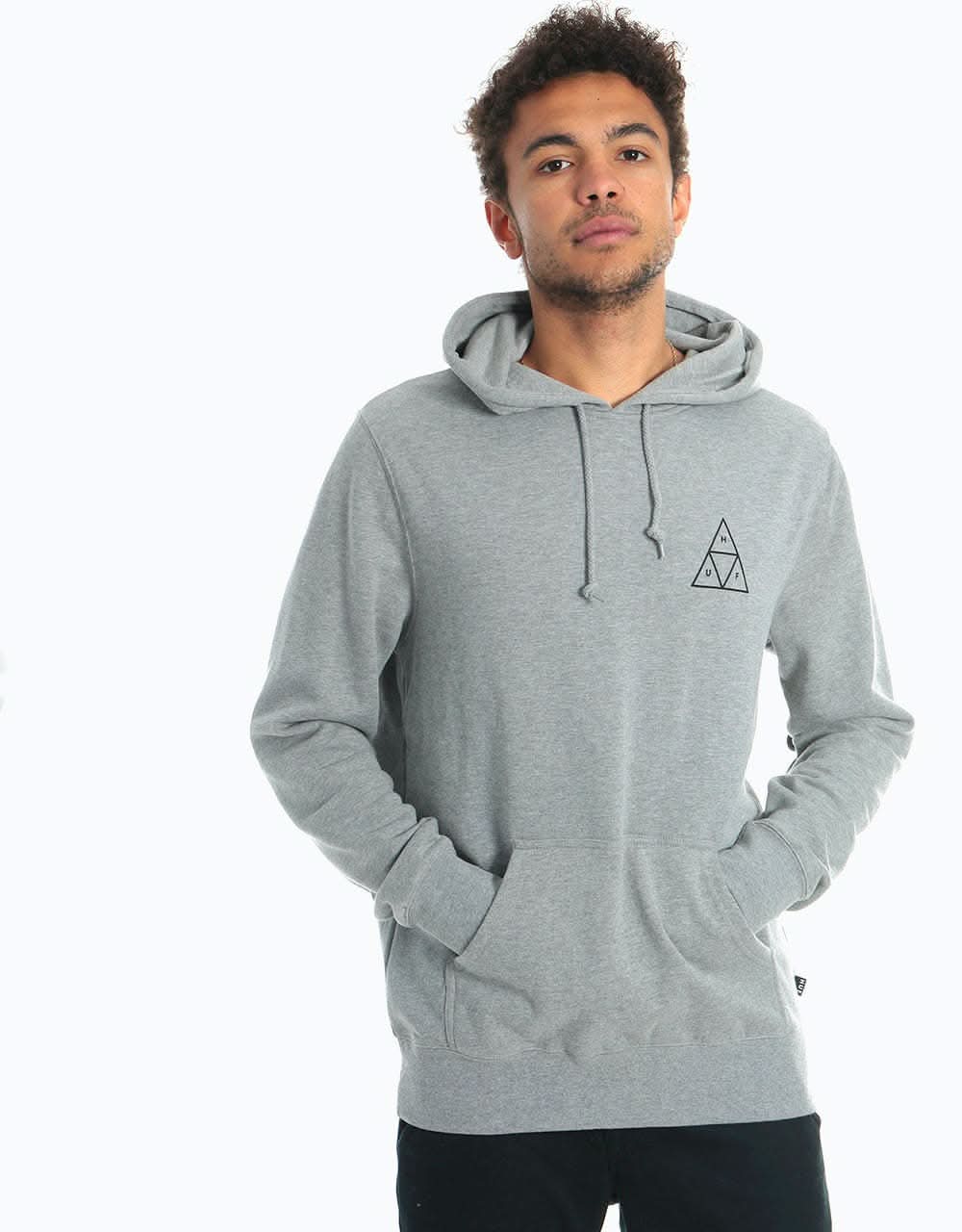 HUF Triple Triangle Pullover Hoodie - Heather Grey