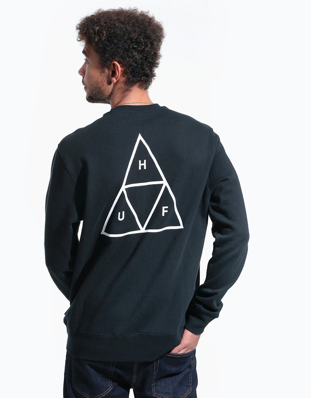 HUF Triple Triangle Crewneck Sweatshirt - Black