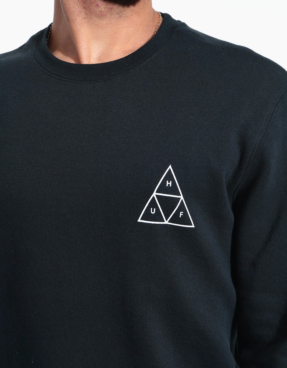 HUF Triple Triangle Crewneck Sweatshirt - Black