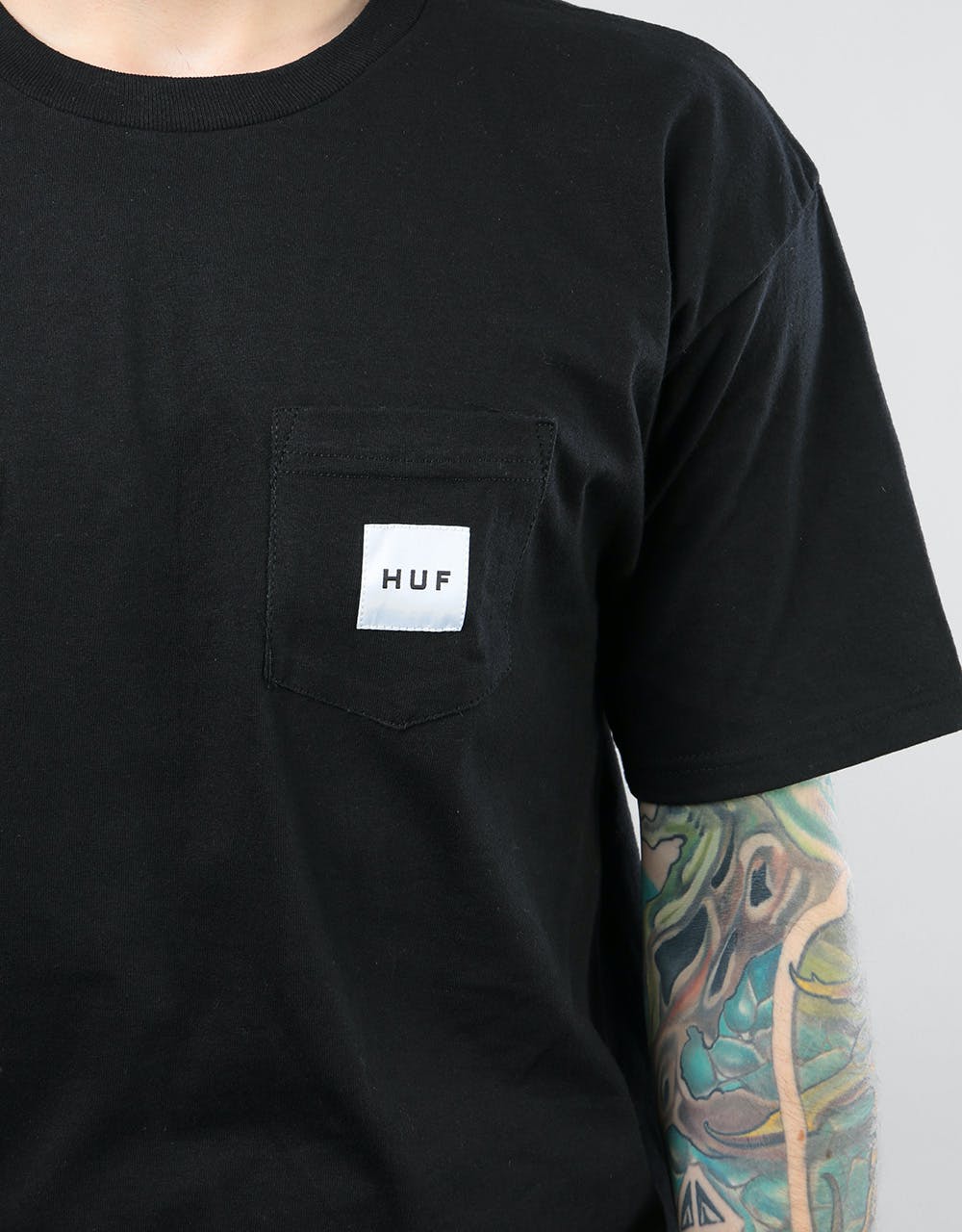 HUF Box Logo Pocket T-Shirt - Black