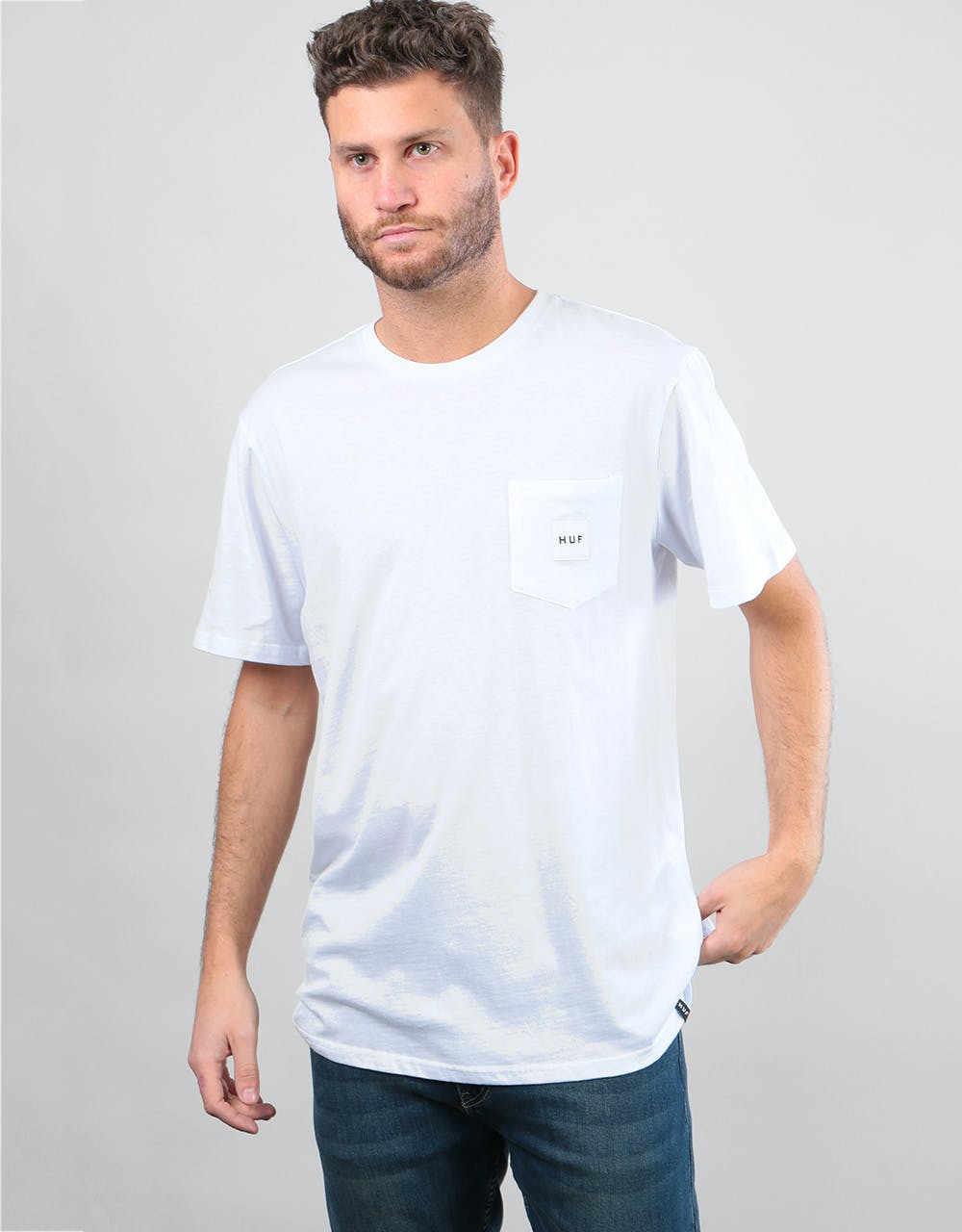 HUF Box Logo Pocket T-Shirt - White
