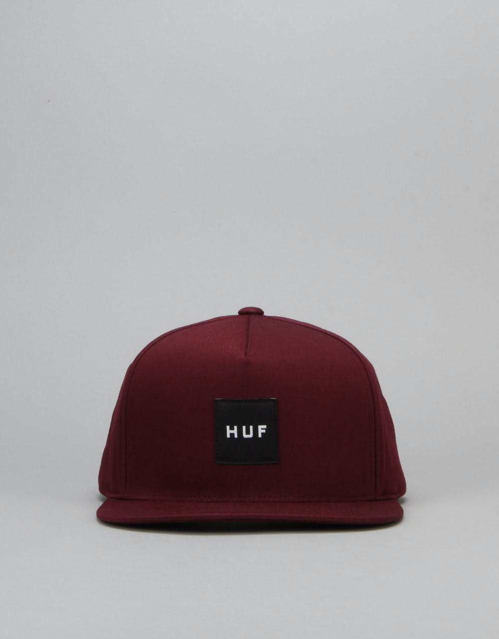 HUF Box Logo Snapback Cap - Burgundy