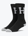 HUF Classic H Crew Socks - Black White