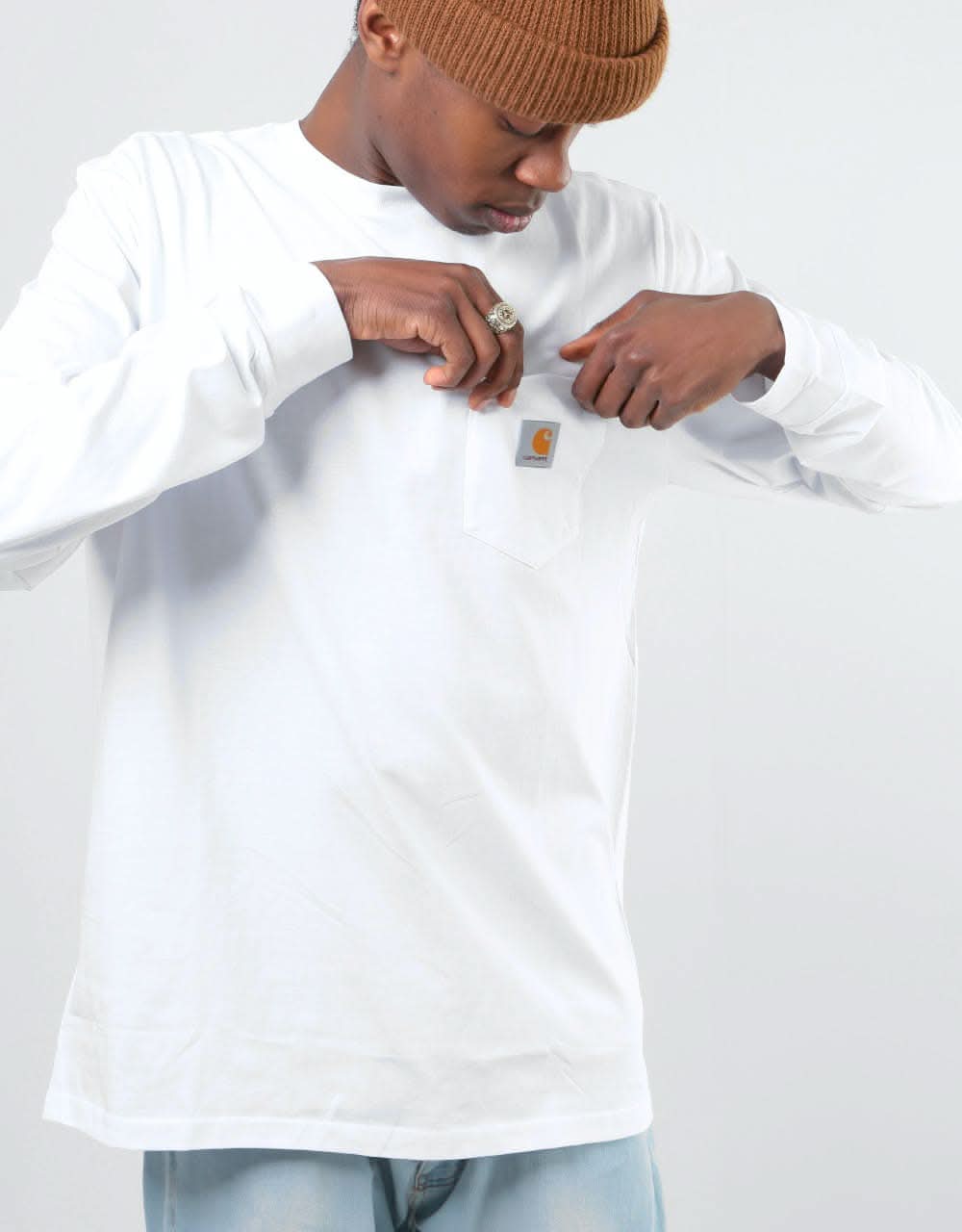 Carhartt WIP L/S Pocket T-Shirt - White