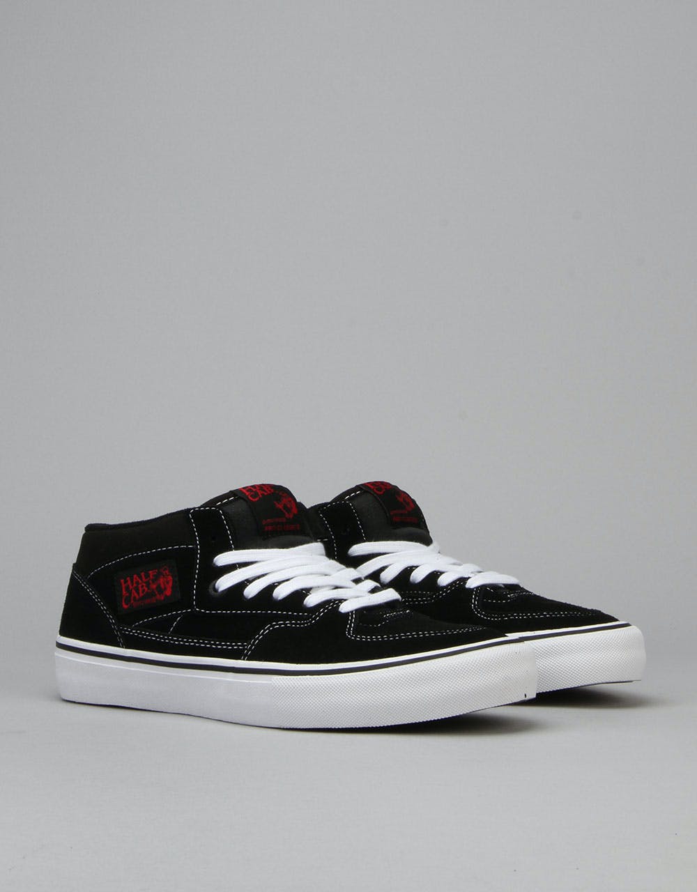 Vans Half Cab Pro Skate Shoes - Black/White/Red