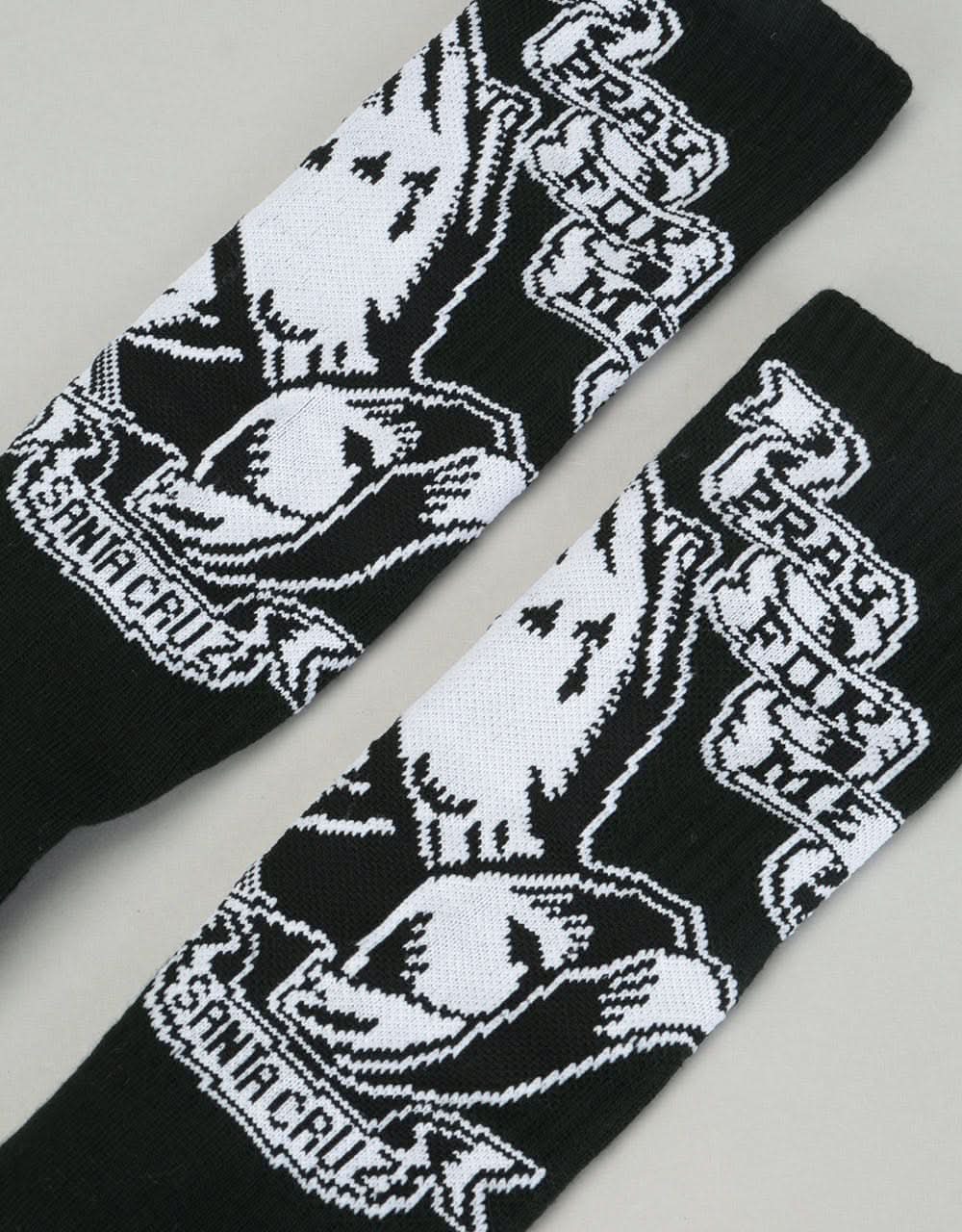 Santa Cruz Praying Hand Socks - Black