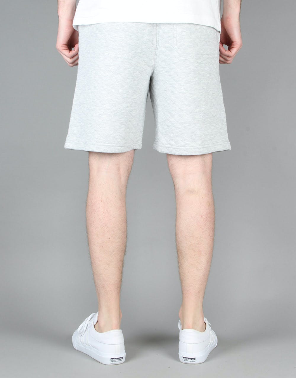 Route One Quilted Sweat Shorts - Heather Grey