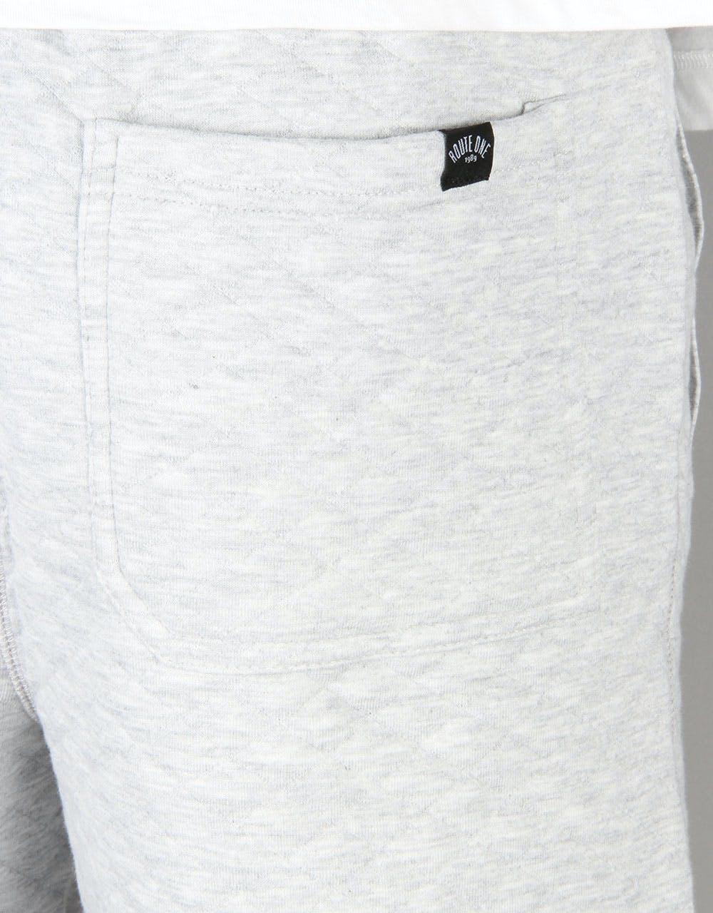 Route One Quilted Sweat Shorts - Heather Grey
