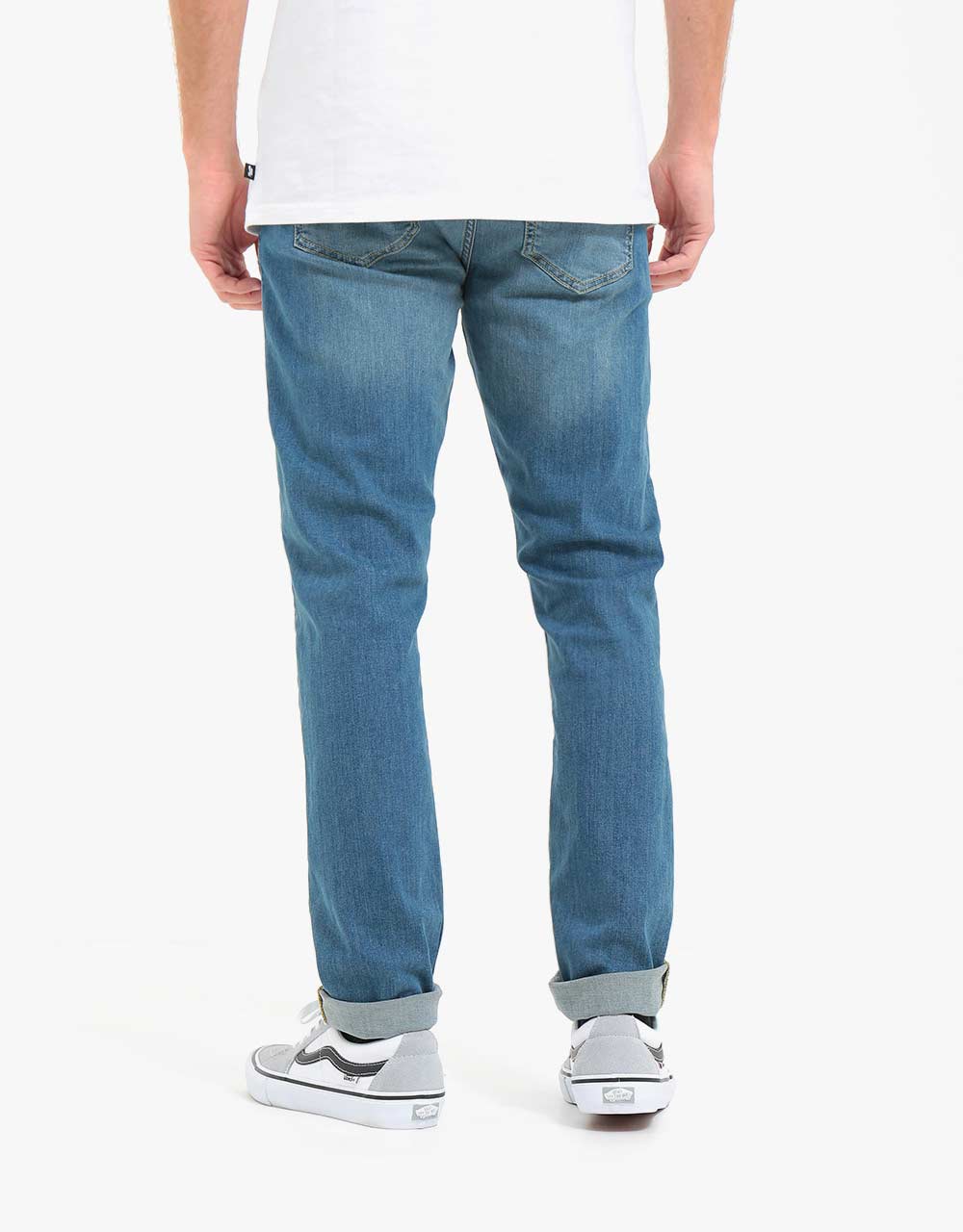 Route One Slim Denim Jeans - Washed Blue