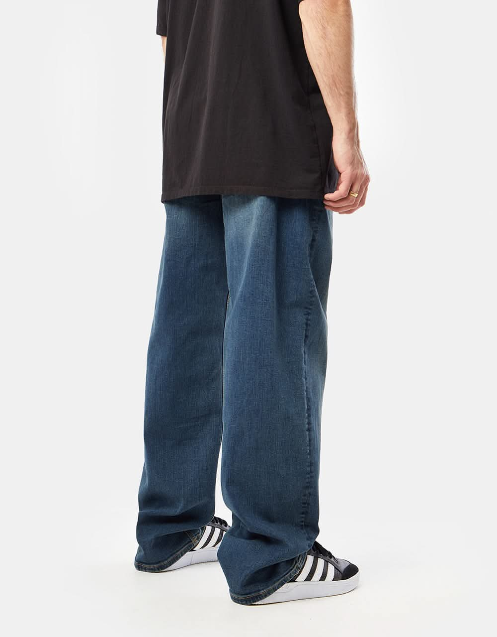 Bonsir Blue/Black Baggy Jeans Men Fashion Casual Oversized Wide Leg Jeans  Men Streetwear Hip Hop Straight Denim Pants Mens Trousers Blue M, Baggy  Streetwear Pants