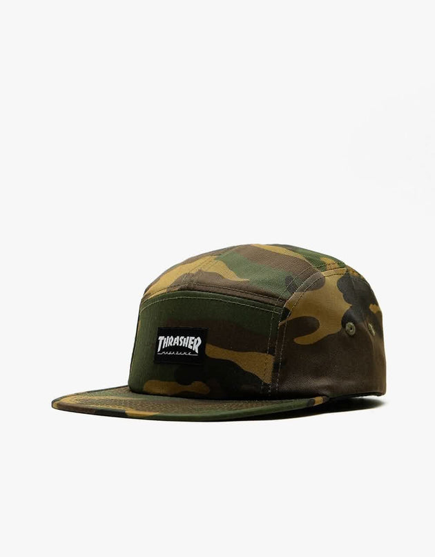 Thrasher Logo 5 Panel Cap - Camo
