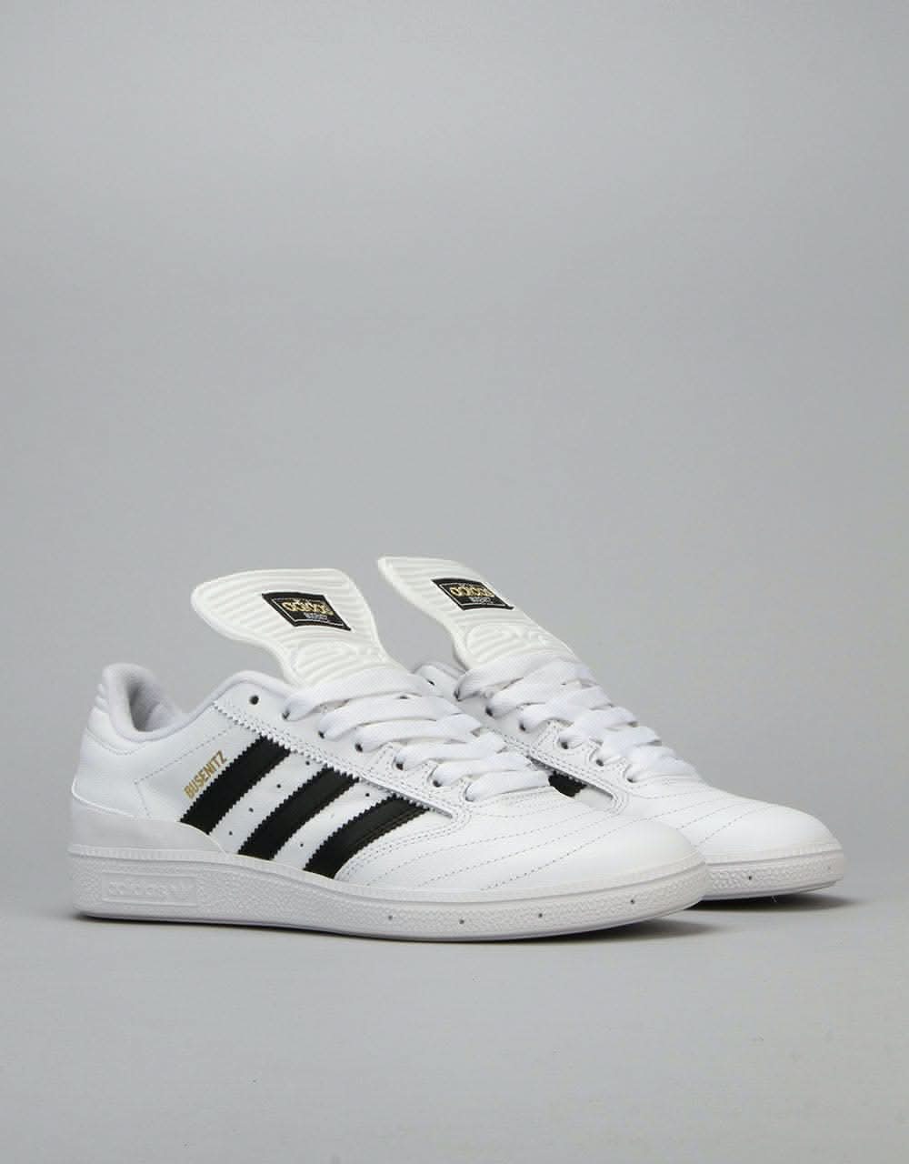 Adidas Busenitz Pro Skate Shoes - White/Core Black/ Gold Met.