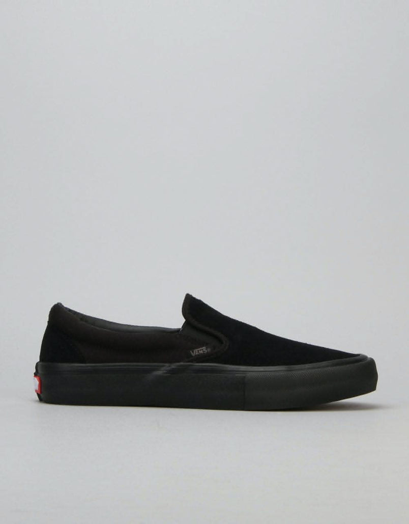 Vans all black slip on pro Clearance