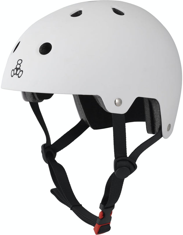 Triple 8 Brainsaver EPS Helmet - White Rubber