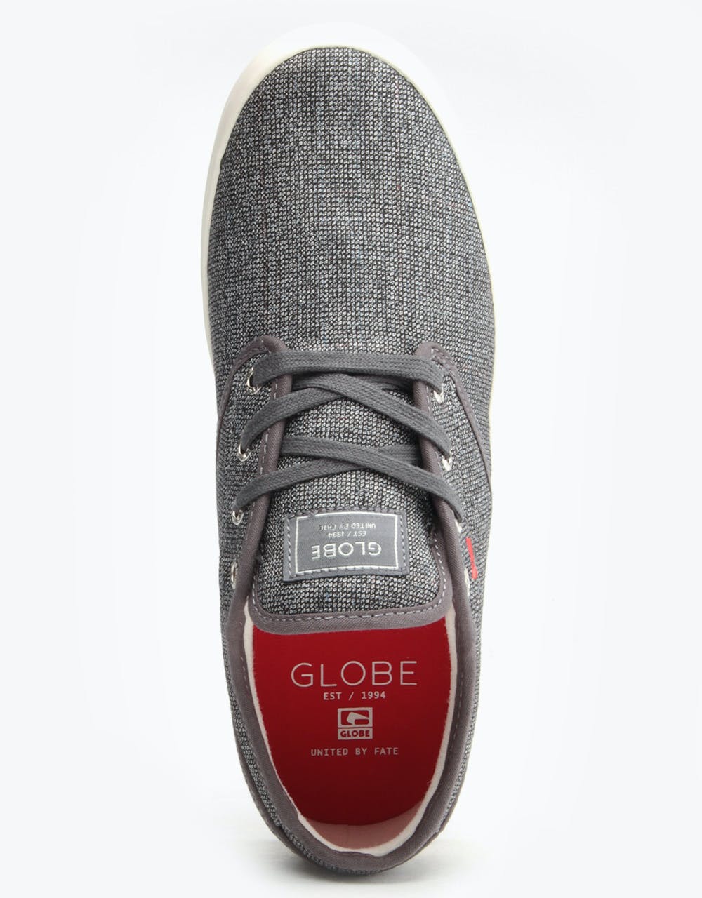 Globe Motley Skate Shoes - Black Tweed/Red