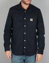 Carhartt WIP L/S Tony Shirt - Dark Navy Rigid