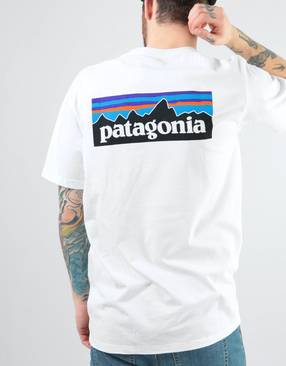 Patagonia P-6 Logo Pocket T-Shirt - White
