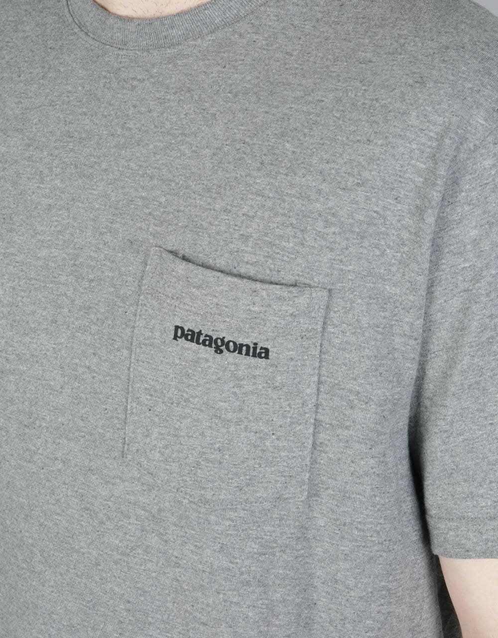 Patagonia P-6 Logo Pocket T-Shirt - Gravel Heather