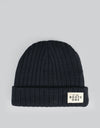 Route One Ribbed Fisherman Beanie - Navy