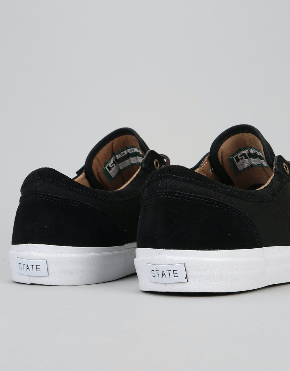 State Elgin Skate Shoes - Black/Brown Suede/Canvas