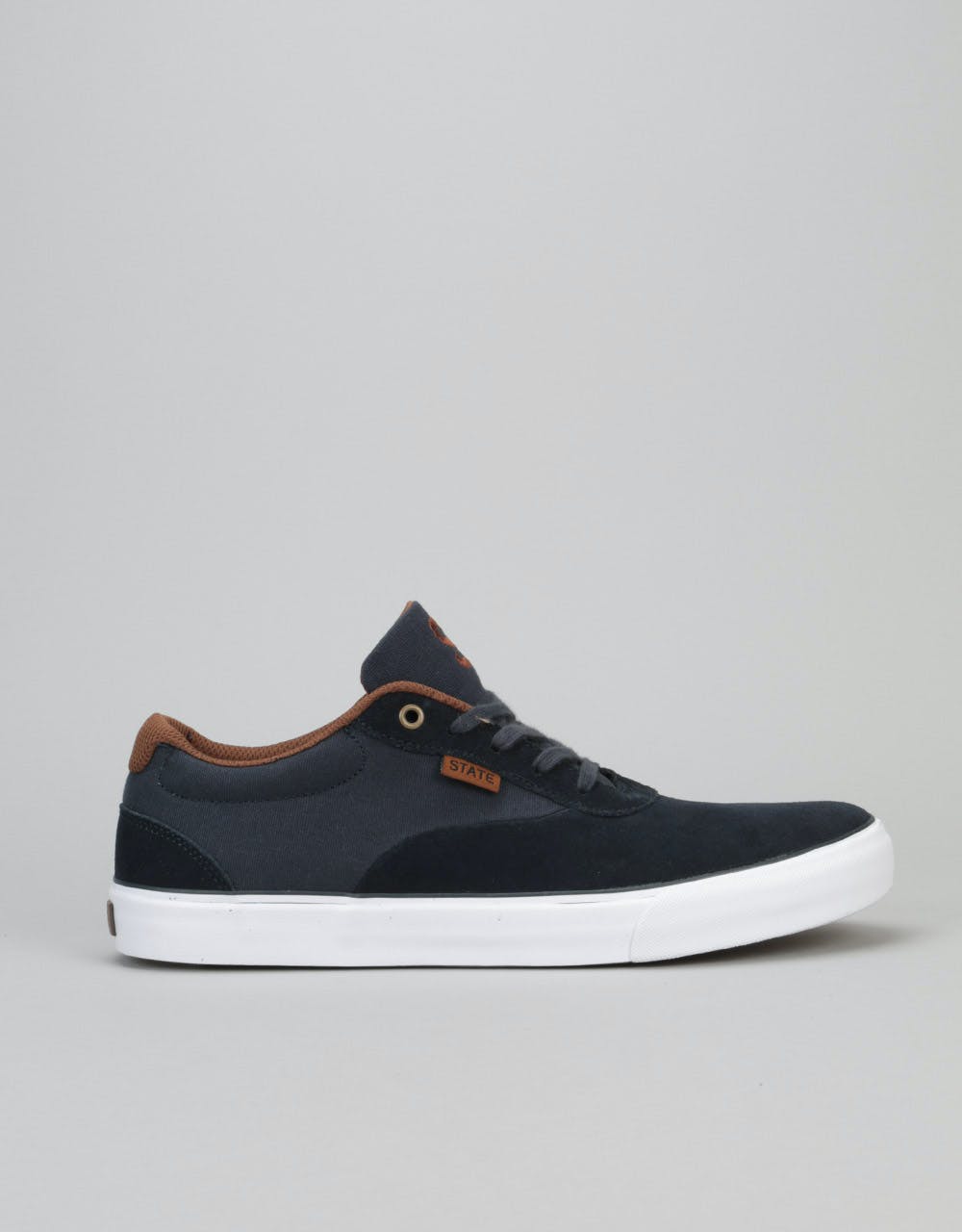 State Madison Skate Shoes - Navy/Brown Suede/Canvas