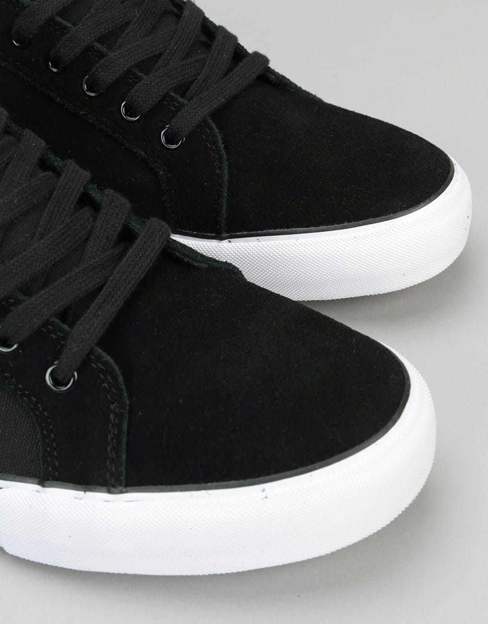 State Hudson Skate Shoes - Black/White/Red Suede/Canvas